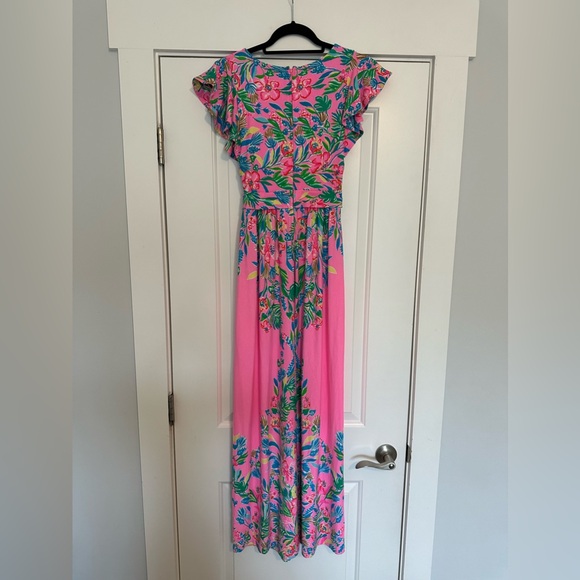 NWT Lilly Pulitzer® Verona Flutter Sleeve Maxi Dress - Picture 8 of 11